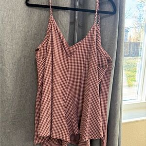 Topshop Pink Gingham Camisole